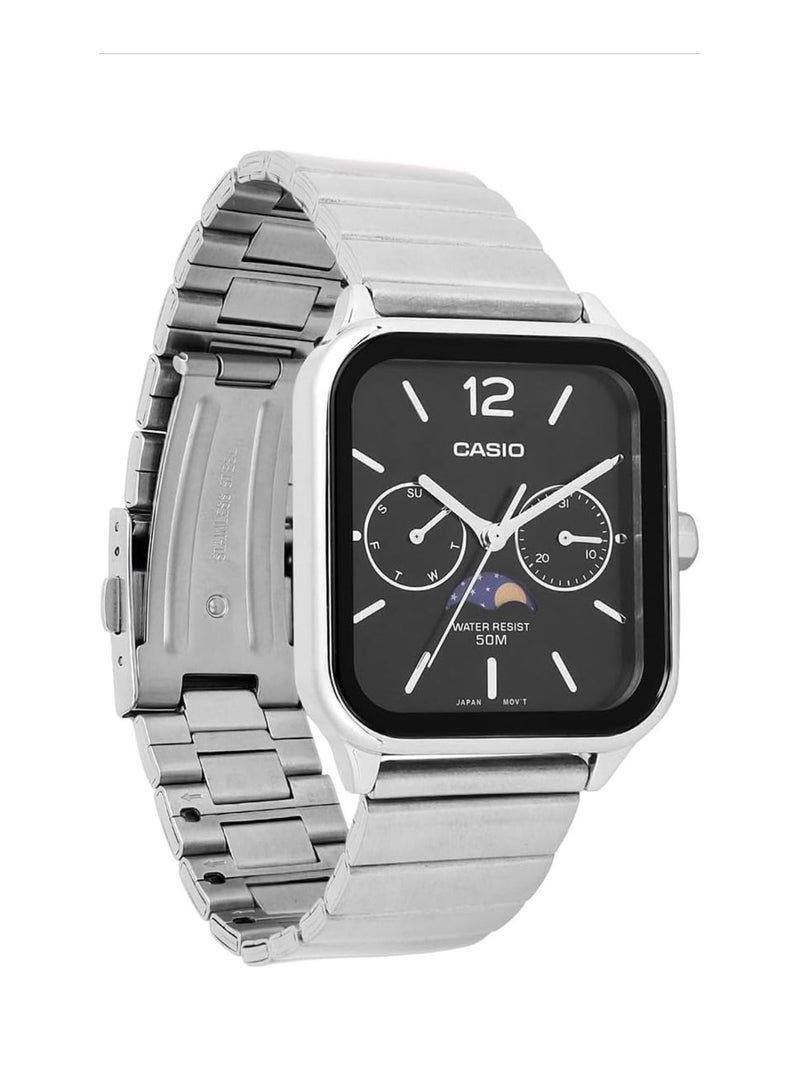 كاسيو ساعة انالوج بعقارب للرجال MTP-M305D-1AVDF، سوار، بسوار فضة - Image 2
