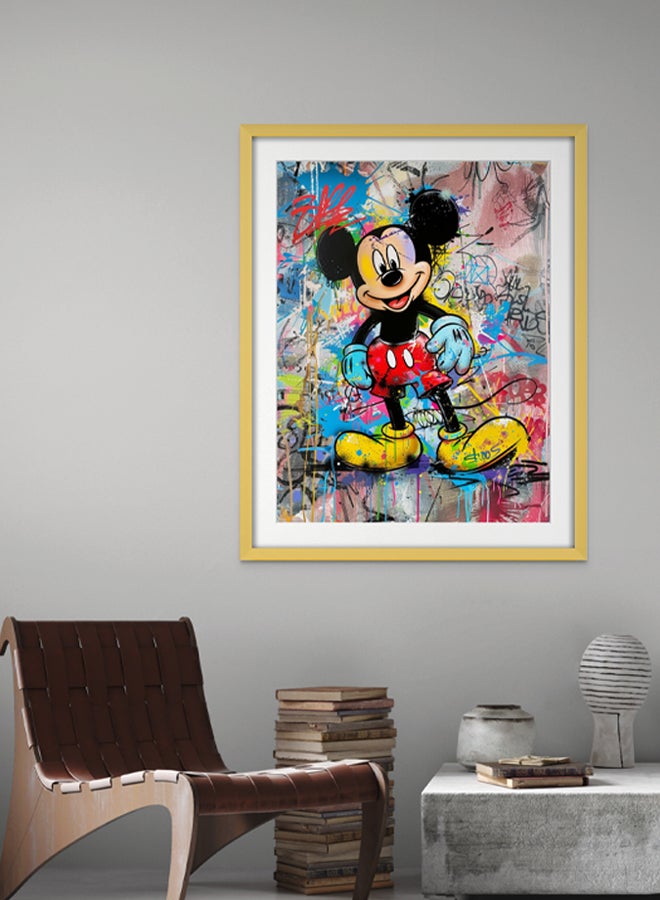 Art Decor Art Decor Colorful Mickey Mouse Graffiti Pop Art Print Art with Matboard Modern Art Wall Art Wall Décor for Game Room Boys room Living Rooms Gifting - Image 2