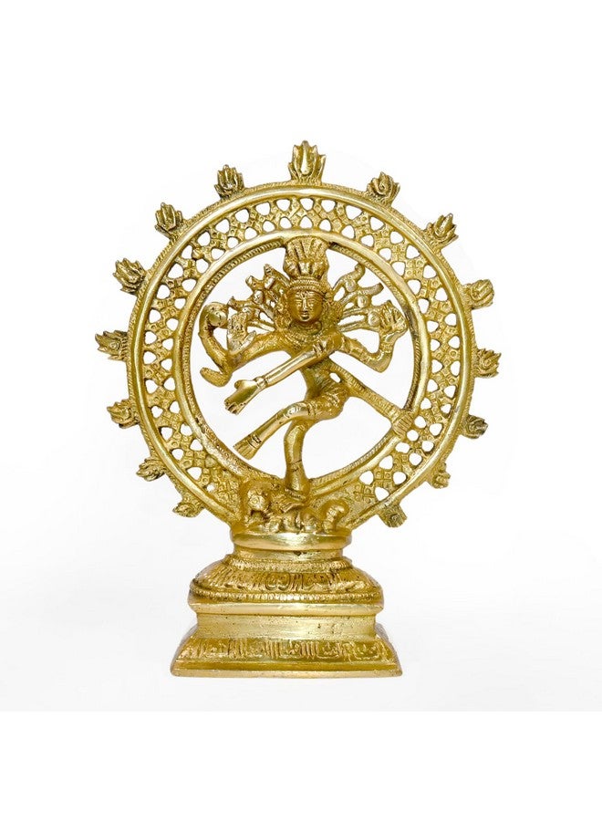 Pick End Now Idol Lord Shiva Shankar Dancing Natraj/Nataraja Statue Brass Handcrafted Decorative Sculpture | Product Dimensions - 17 x 6 x 21Cm, 1Kg - Image 2