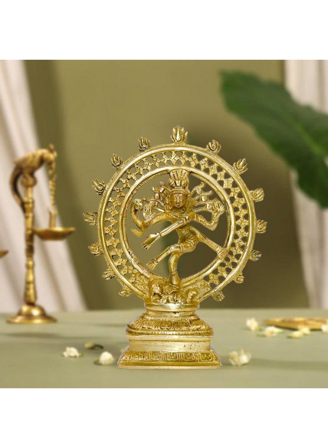 Pick End Now Idol Lord Shiva Shankar Dancing Natraj/Nataraja Statue Brass Handcrafted Decorative Sculpture | Product Dimensions - 17 x 6 x 21Cm, 1Kg - Image 1