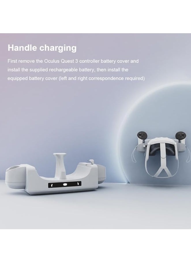 General Meta/Oculus Quest 3 Upgraded Charging Dock, Headset and VR Charging Dock Accessory Meta/Oculus Quest 3 Anti-Slip with Indicator  - Image 4