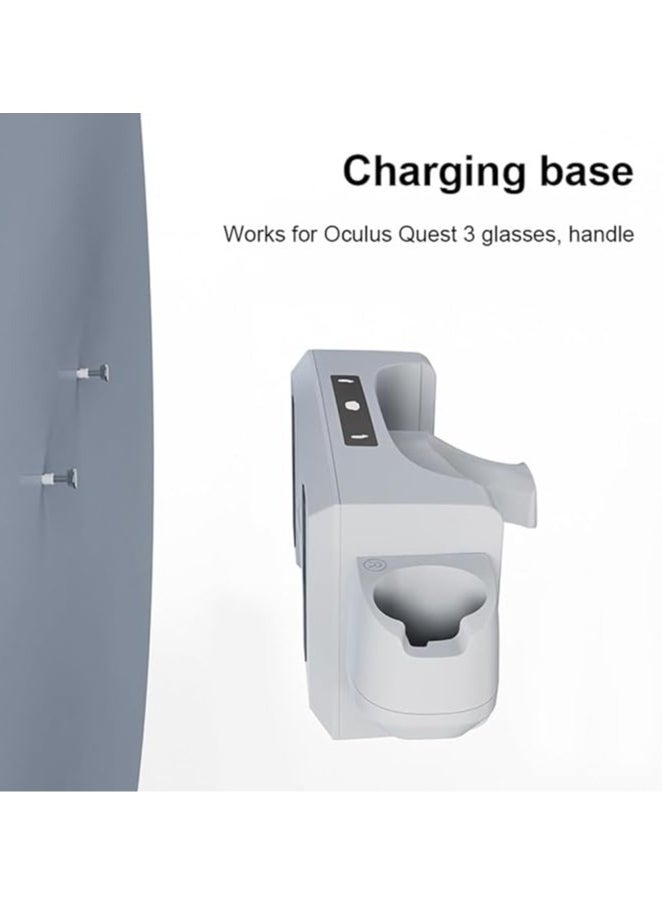 General - Meta/Oculus Quest 3 Upgraded Charging Dock, Headset and VR Charging Dock Accessory Meta/Oculus Quest 3 Anti-Slip with Indicator - Image 1