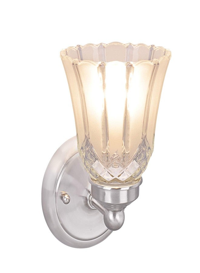 آسبن كريتيف مصباح جداري معدني أحادي الإضاءة من Aspen Creative 62170-1A، بعرض 4-3/4 بوصة، بتصميم انتقالي من النيكل المصقول - Image 4