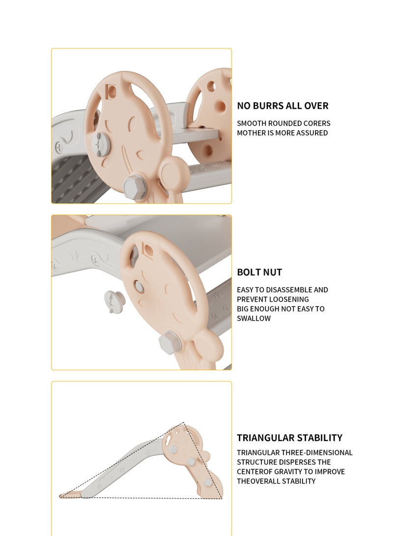 FULL JOY Small children's slide with a safe and durable design - suitable for indoor use, made of high-quality plastic, calm and attractive colors, dimensions 116 x 30 x 50 cm, ideal for developing balance and fun for young children. - Image 3