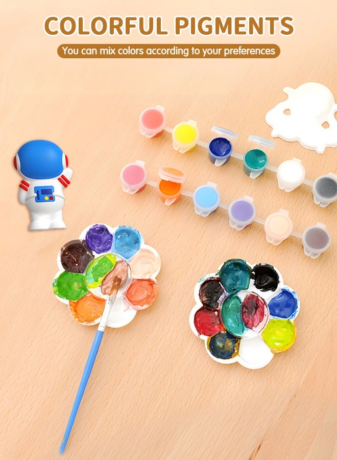 Crafts and Arts Set DIY Space Painting Kit Plaster Craft for Child, STEAM Creative Activity DIY Toys Space Figurines, Planes, Astronauts, Rockets Painting Craft Kit Art Set
