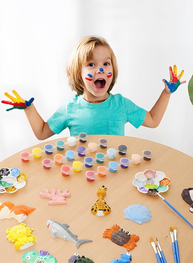 Crafts and Arts Set DIY Space Painting Kit Plaster Craft for Child, STEAM Creative Activity DIY Toys Space Figurines, Planes, Astronauts, Rockets Painting Craft Kit Art Set