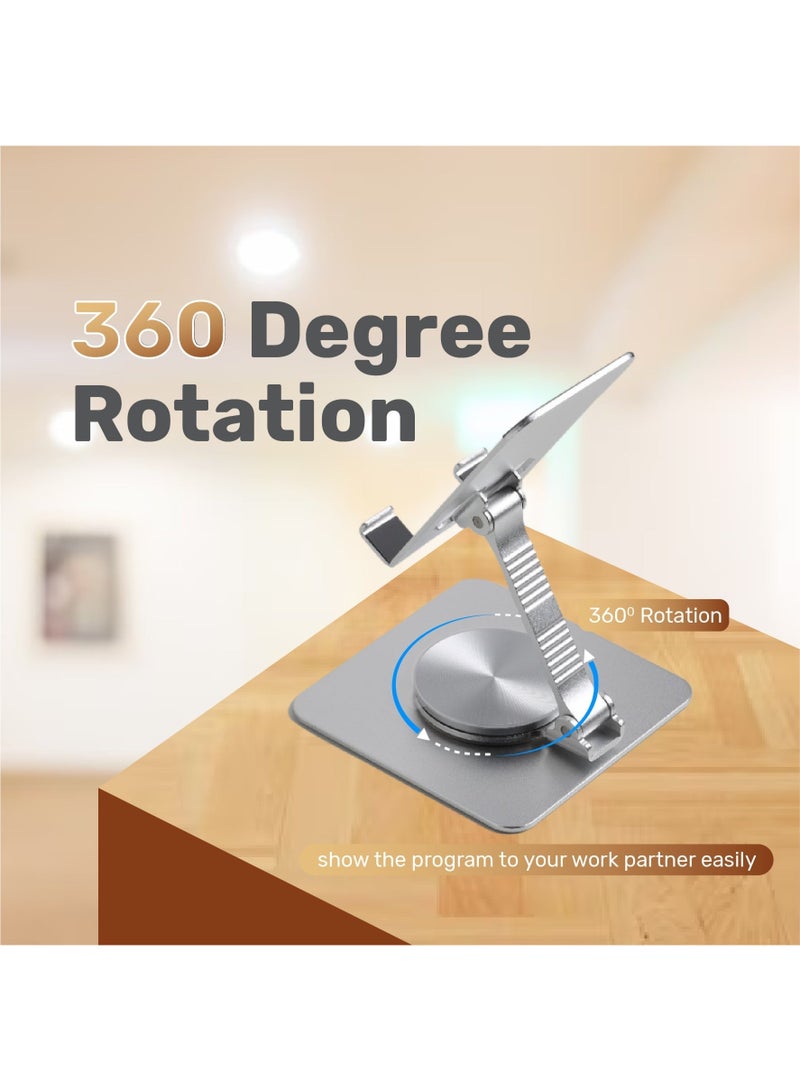 Cell Phone Stand, Adjustable phone holder for Desk, Foldable Desktop Tablet Stand Holder, Double Adjustable Mobile stand Phone - Image 5