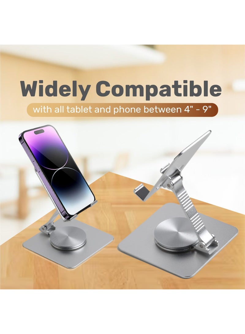 Cell Phone Stand, Adjustable phone holder for Desk, Foldable Desktop Tablet Stand Holder, Double Adjustable Mobile stand Phone - Image 4