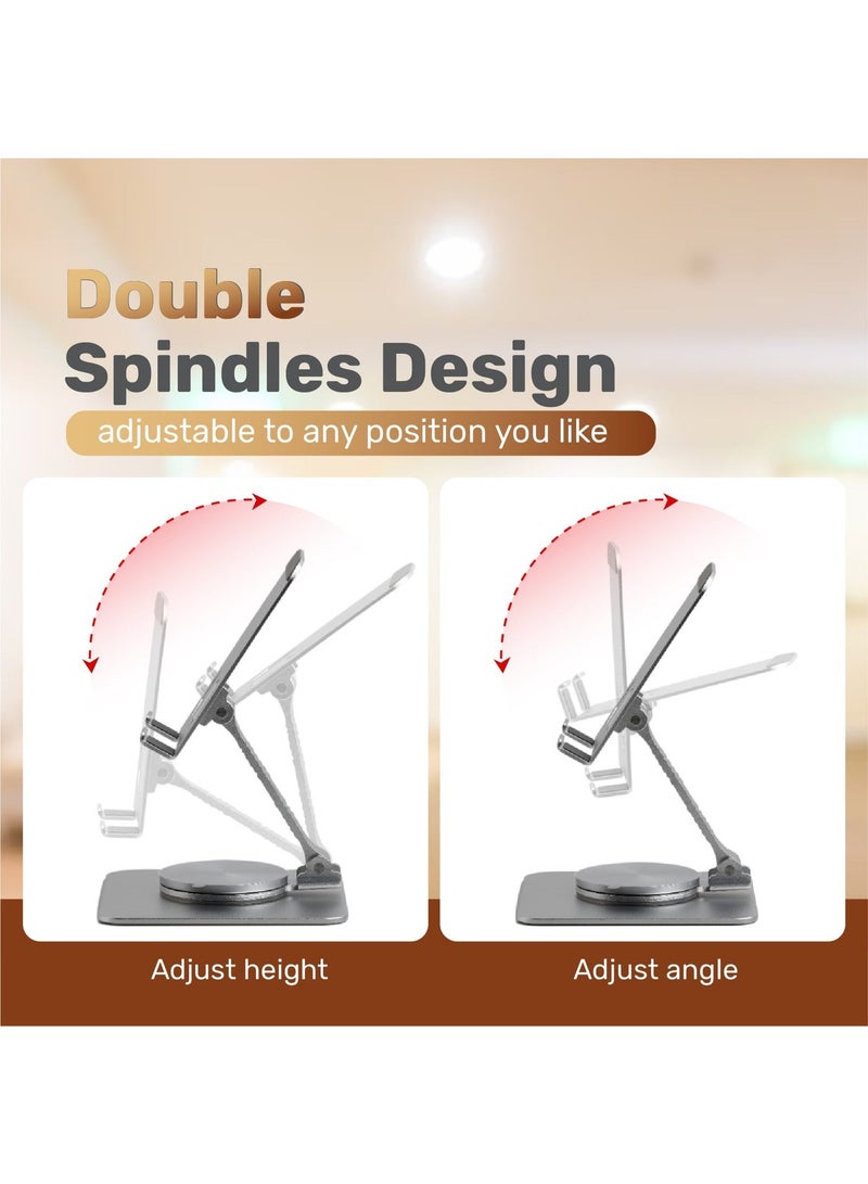 Cell Phone Stand, Adjustable phone holder for Desk, Foldable Desktop Tablet Stand Holder, Double Adjustable Mobile stand Phone - Image 3