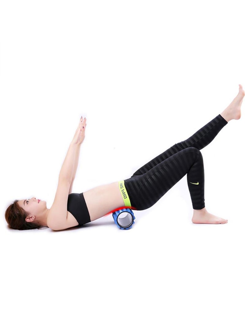 Yoga Foam Roller Moon for Deep Tissue Massage Muscle with Carry Bag, Blue