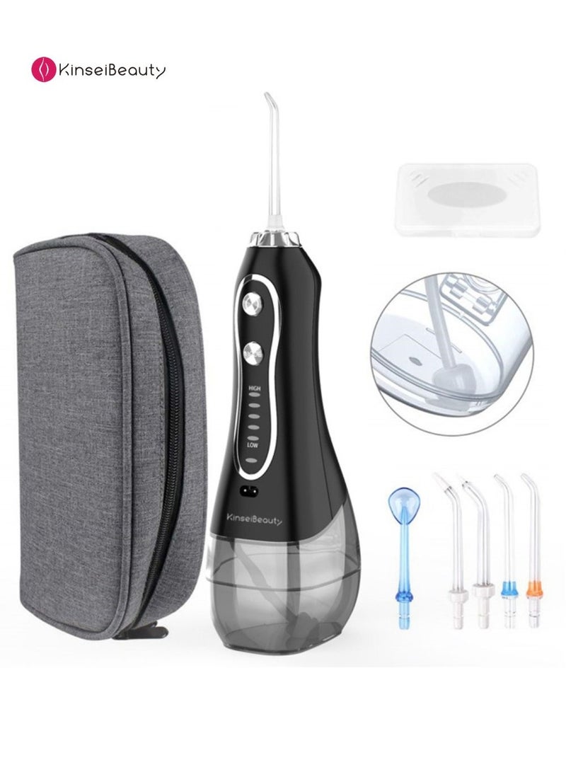 KinseiBeauty 5 Modes Water Flosser for Teeth, 300ml Water Tank, 5 Replaceable Jet Tips,1 Toothbrush Head,  IPX7 Waterproof Oral Irrigator for Home And Travel  - Image 1