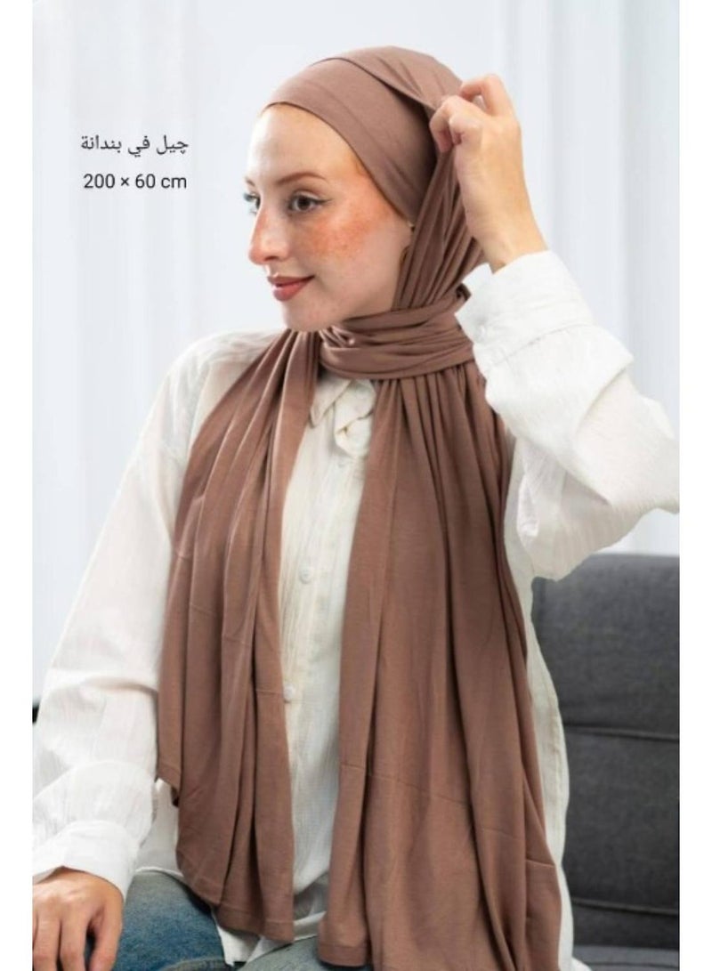 2 in 1 Hijab with Bandana Tie - Hijab Scarf with Detachable Bandana Tie, Easy and Quick to Wear - Stylish and Practical Scarf for Everyday and Outdoor Use - Image 3