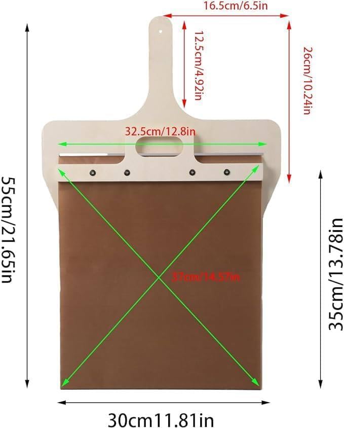 Cozron Premium Sliding Pizza Peel NonStick Pizza Spatula Paddle with Wooden Handle Smart Pizza Slider for Indoor Outdoor Ovens Pizza Board Pizza Transfer Slider Pizza - Image 2