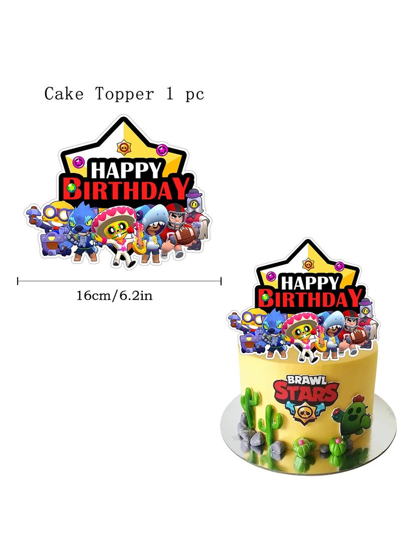 general Birthday party decorations, including birthday banners, table centerpieces, cake decorations, cartoon themed latex balloons for kids fans birthday party supplies - Image 3