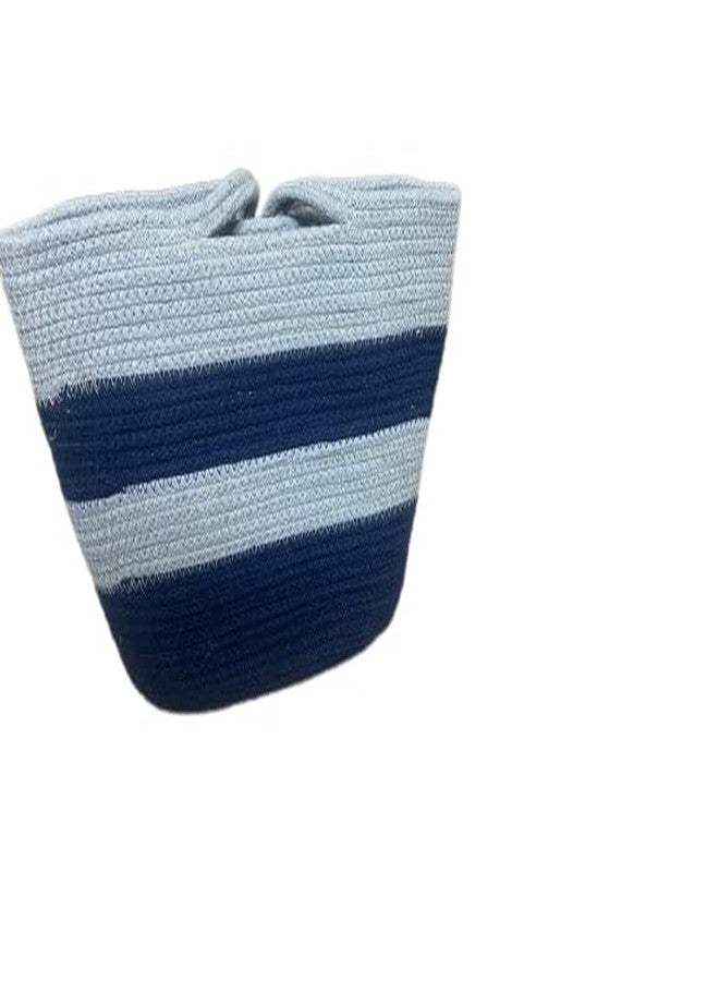 DIOS Cotton Hand Bags, Colourful Bags, Stylish Bags, Shoulder Bag (blue grey) - Image 3