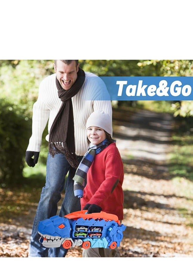 general Dinosaur Truck, Tyrannosaurus Rex Swallows Rail Truck Toys, Slide-Out and Removable Alloy Car Toy - Image 5