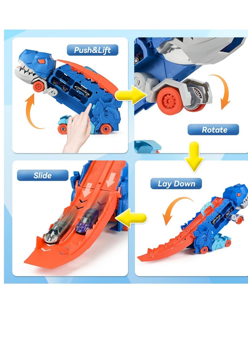 general Dinosaur Truck, Tyrannosaurus Rex Swallows Rail Truck Toys, Slide-Out and Removable Alloy Car Toy - Image 3