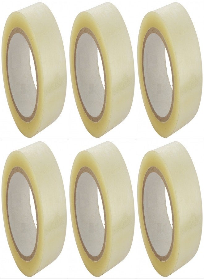 V4L Transparent Adhesive BOPP Tape 2'' inch Width x 65 Meter Length Roll Packing Tape 6 Rolls - Image 1