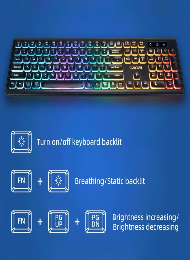 CHONCHOW Wireless Keyboard and Mouse Combo 5-W301 - Image 4