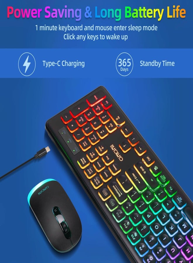 CHONCHOW Wireless Keyboard and Mouse Combo 5-W301 - Image 5