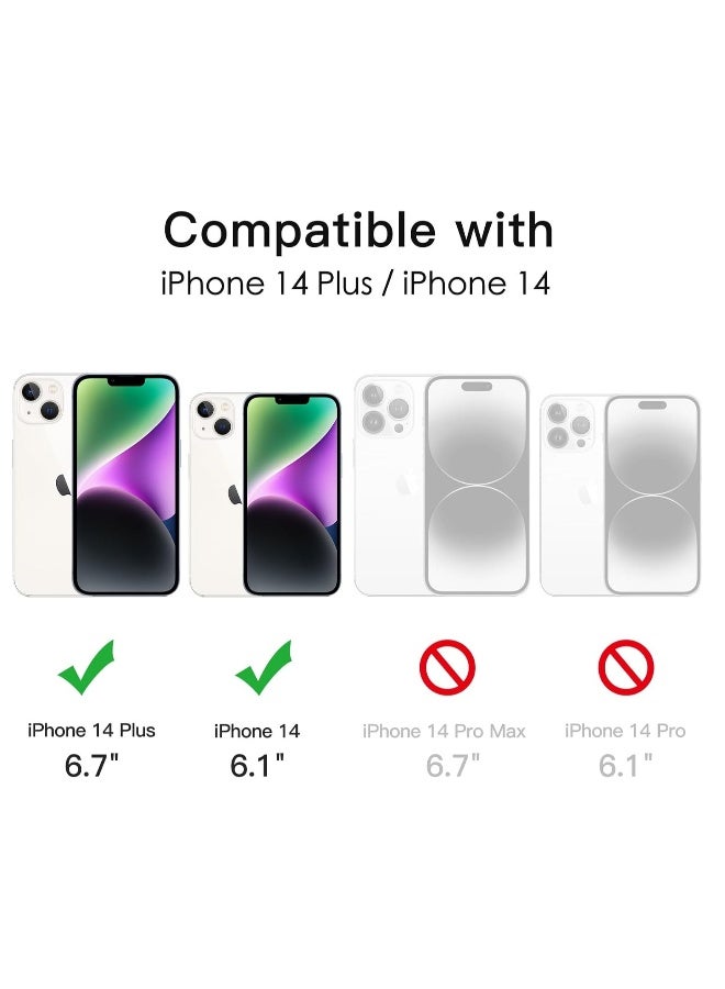 DUSALA Camera Lens Protector for iPhone 14 6.1-Inch and iPhone 14 Plus 6.7-Inch, 9H Tempered Glass Metal Individual Ring Cover, HD Clear, 1 Set (Black) - Image 2