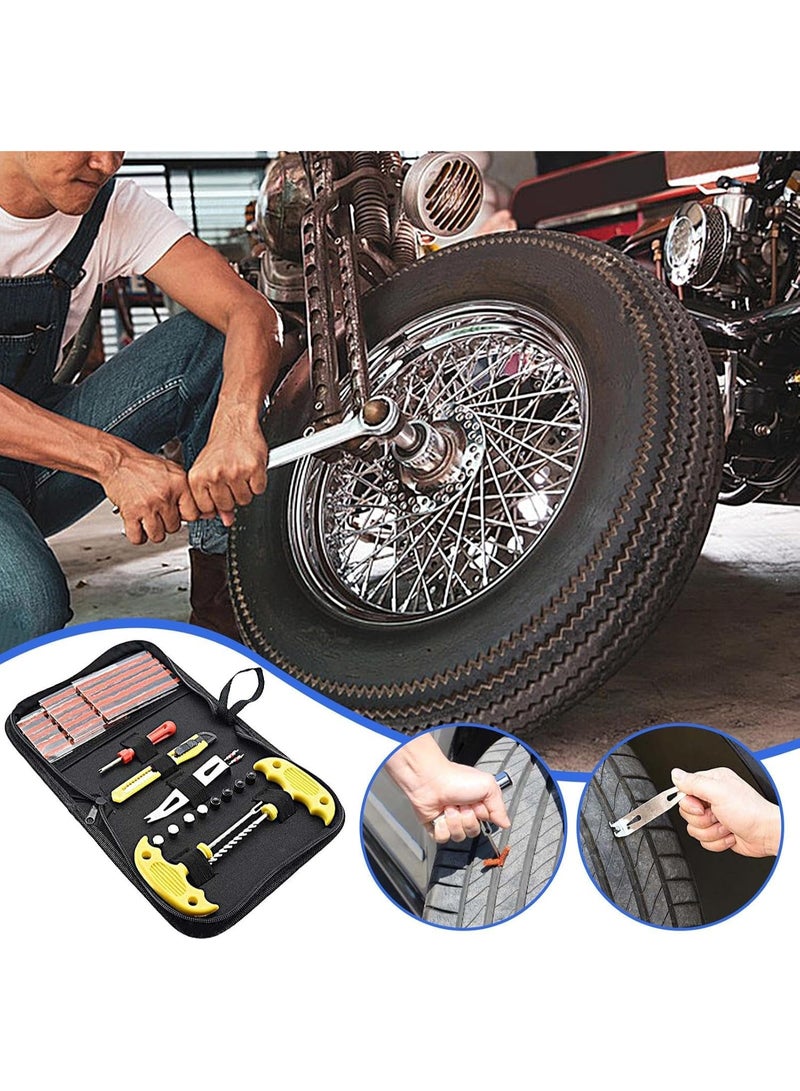 Tire Plug Repair Kit | Heavy Duty Flat Tire Repair Kit | Car Tire Patch Kit for Car, Motorcycle, Bicycle, Electric Vehicle, Motorcycle Tire Repair Kit - Image 5