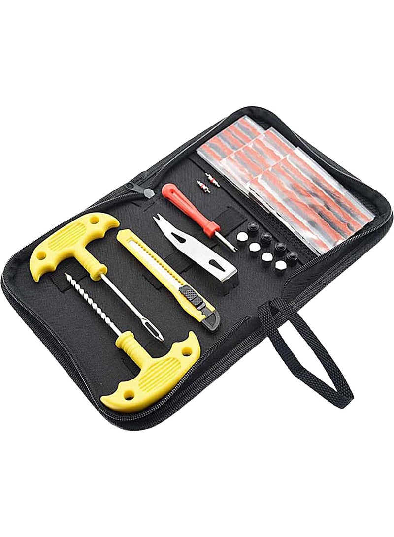 Tire Plug Repair Kit | Heavy Duty Flat Tire Repair Kit | Car Tire Patch Kit for Car, Motorcycle, Bicycle, Electric Vehicle, Motorcycle Tire Repair Kit - Image 1