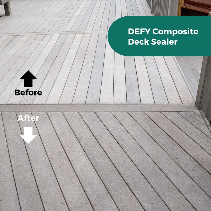 DEFY Extreme Composite Deck Sealer â€“ Crystal Clear Waterproof Sealant for Wood & Composite Surfaces with Zinc Nano-Technology, Protects Against Water & UV Damage â€“ 1 Gallon - Image 2