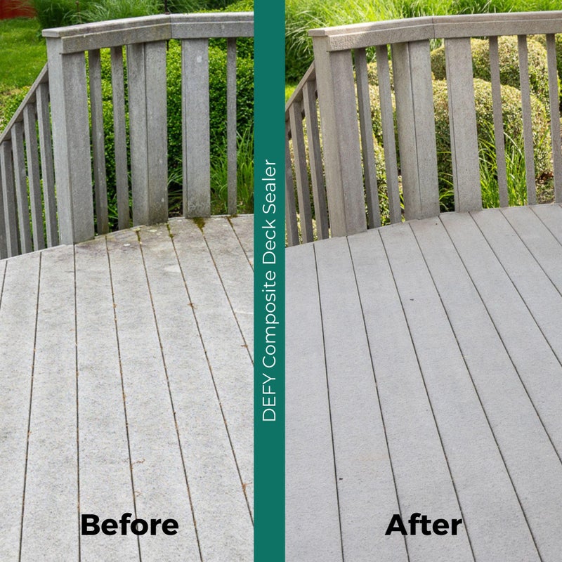 DEFY Extreme Composite Deck Sealer â€“ Crystal Clear Waterproof Sealant for Wood & Composite Surfaces with Zinc Nano-Technology, Protects Against Water & UV Damage â€“ 1 Gallon - Image 4