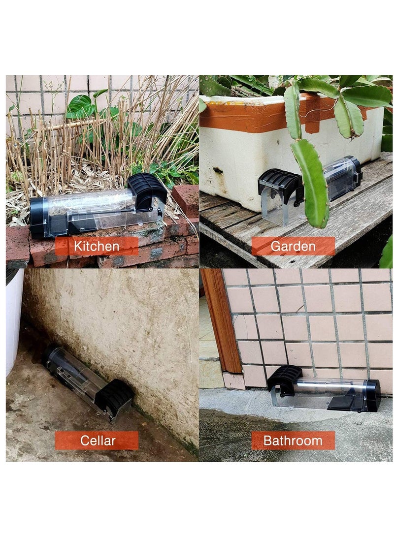 KASTWAVE 2 Pcs Mouse Trap Humane Traps for Indoors Reusable Plastic Mice Rat Work Catch and Release Can be Used in Houses Courtyards - Image 2