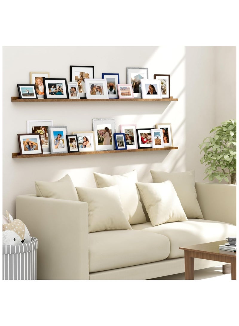 NANAO 8x10 Picture Frame Set of 4, Display Pictures 5x7 with Mat or 8x10 without Mat, Engineered Wood with Shatter Resistant Plexiglass, Wall Gallery Photo Frames for Wall or Tabletop, Black - Image 3