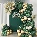 ADOINBY Green and Gold Balloon Arch Kit Dark Emerald Green Hunter Forest Sage Green Metallic Gold Balloon Garland kit 18 12 10 5 Inch Balloons for Birthday Wedding Jungle Safari Party Decorations - Image 3