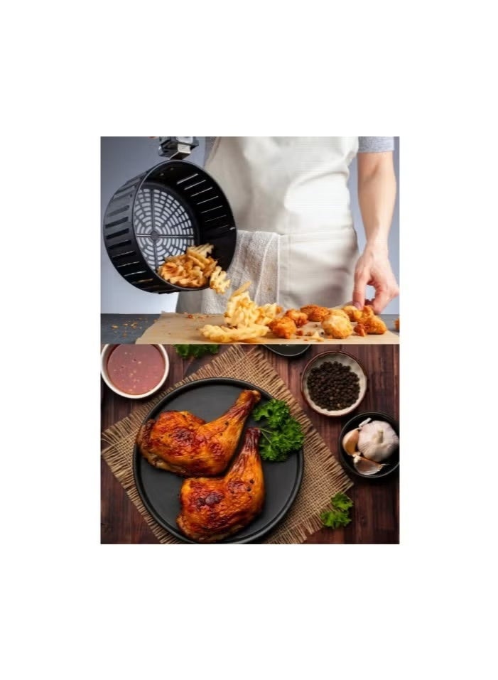 Denx Air Fryer Healthy Without Oil For Fry/Grill/Bake/Roast Capacity 4 Liters Power 2400 Watts - Black Color - Image 4