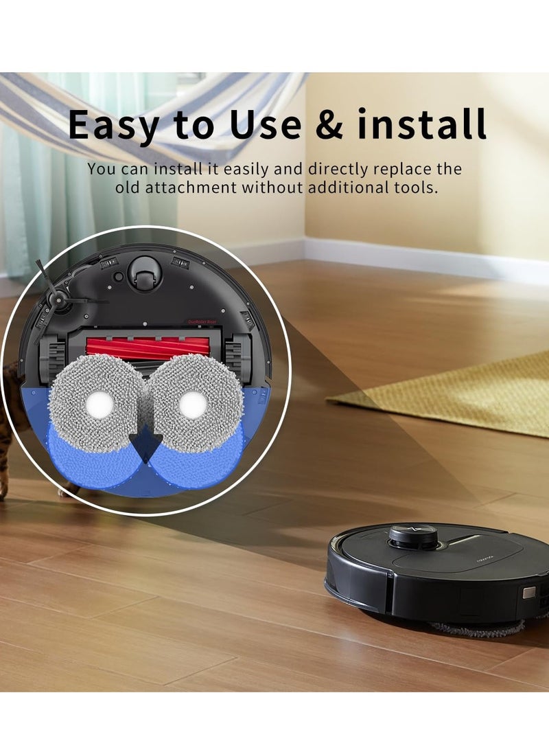 Pack of 6 Washable Microfiber Wet Mop Pads for Dreame L10 Ultra, L10s Pro, L10s Ultra, L10 Prime, L20 Ultra, X40 Ultra, Xiaomi X20+ Robot Vacuums - Image 2