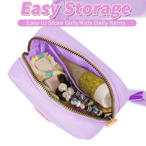 Uygafly Graduation Birthday Gifts for 2 3 4 5 6 7 8 9 10 11 Year Old Girls - Mini Fanny Pack Cute Crossbody Bag Belt Bag Trendy Stuff,Gifts for Girls Teens Kids Daughter Sister Her - Lavender,A - Image 3
