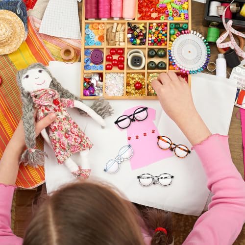 IMIKEYA Doll Glasses for 18 Inch Dolls Set of 6 Mini Eyeglasses with Clear Lenses for Doll Dress Up - Image 5
