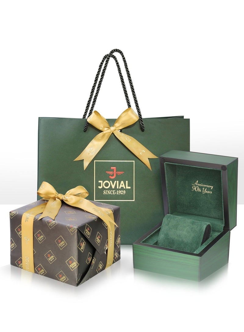 جوفيال ساعة جوفيال 9183LTMQ01E نسائية، سوار معدني، مينا فضية، مقاومة للماء، تناظرية، 22 مم - Image 4