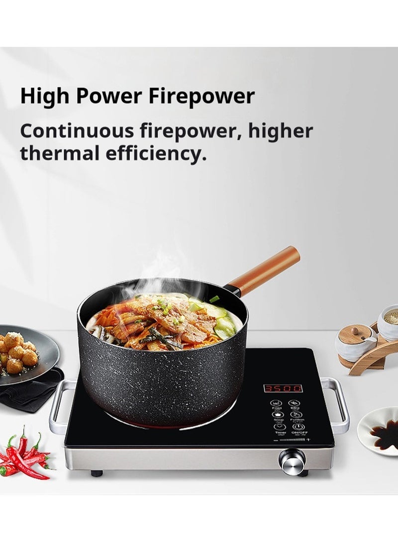 shopi.ae Portable Infrared Stove Electric Burner Control Adjustable Heating Power, Compatible with All Cookware - Image 2