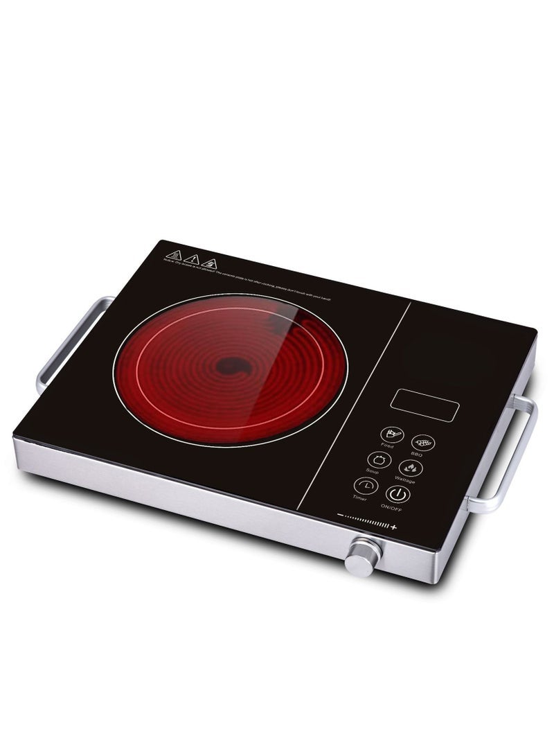 shopi.ae Portable Infrared Stove Electric Burner Control Adjustable Heating Power, Compatible with All Cookware - Image 1