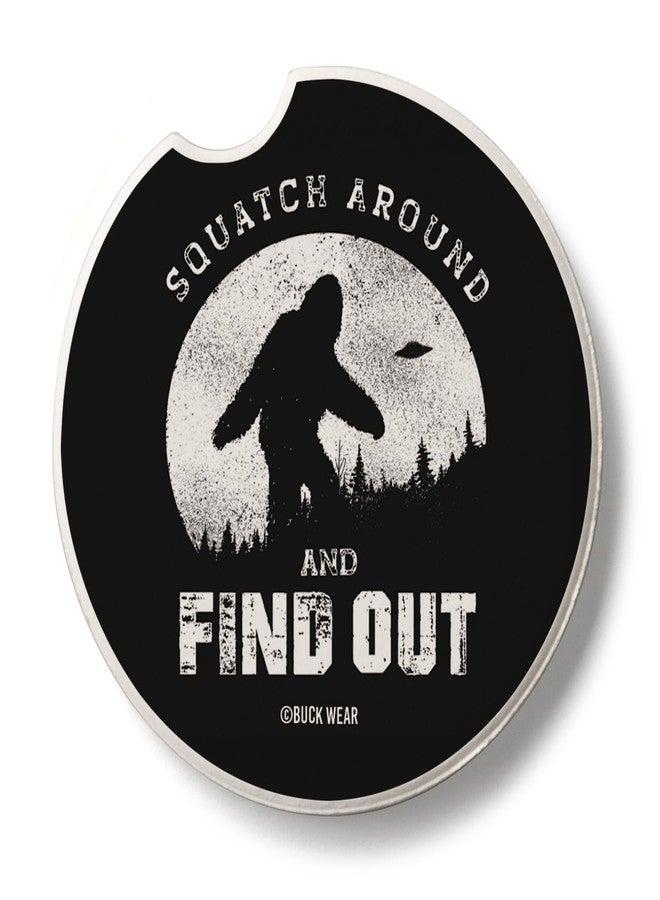 Counterart Thirstystone Squatch Around Single Absorbent Stone Coaster for Vehicle Cup Holder 2.6” Diameter Manufactured in The USA - Image 1