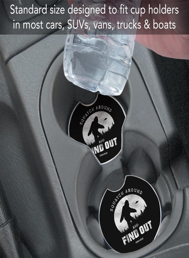 Counterart Thirstystone Squatch Around Single Absorbent Stone Coaster for Vehicle Cup Holder 2.6” Diameter Manufactured in The USA - Image 4