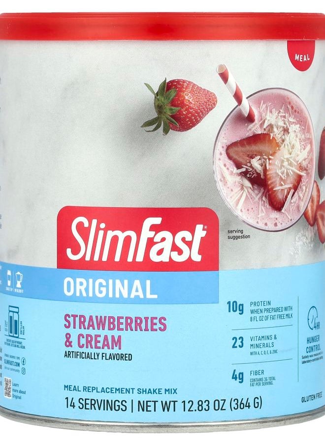 SlimFast - Original Meal Replacement Shake Mix Strawberries & Cream 12.83 oz (364 g) - Image 1