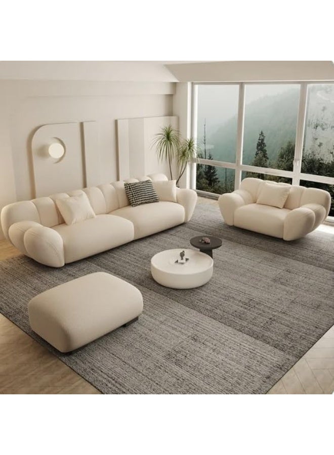 Generic Comfortable and Stylish Flower Sofa Set For Modern Living Rooms (4 Seater Sofa + Chair and Ottoman)  - Image 1