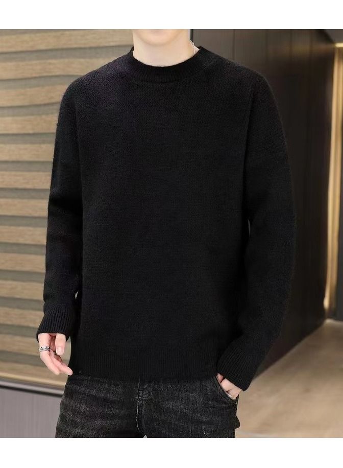 Loquat New Fall/winter Sweater Men's Solid Color Half Turtleneck Sweater  - Image 1