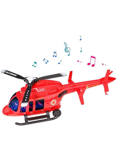 Battery Operated Helicopter Toy With Remote Control And Lights