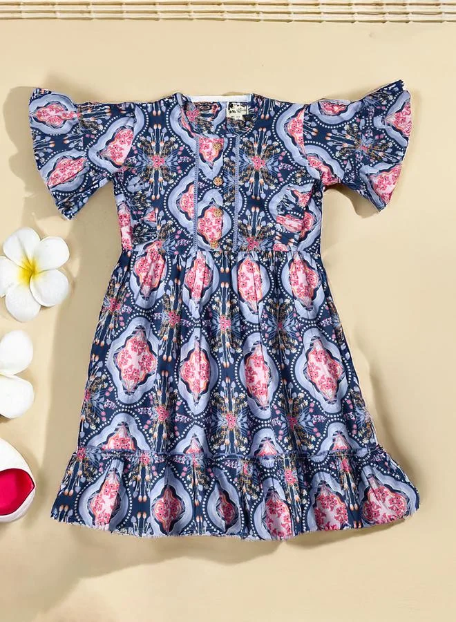 بيلا مودا Printed Flounce Dress
