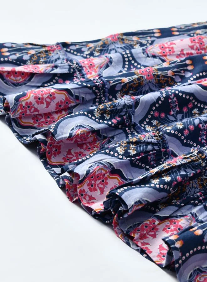 BELLA MODA Printed Flounce Dress