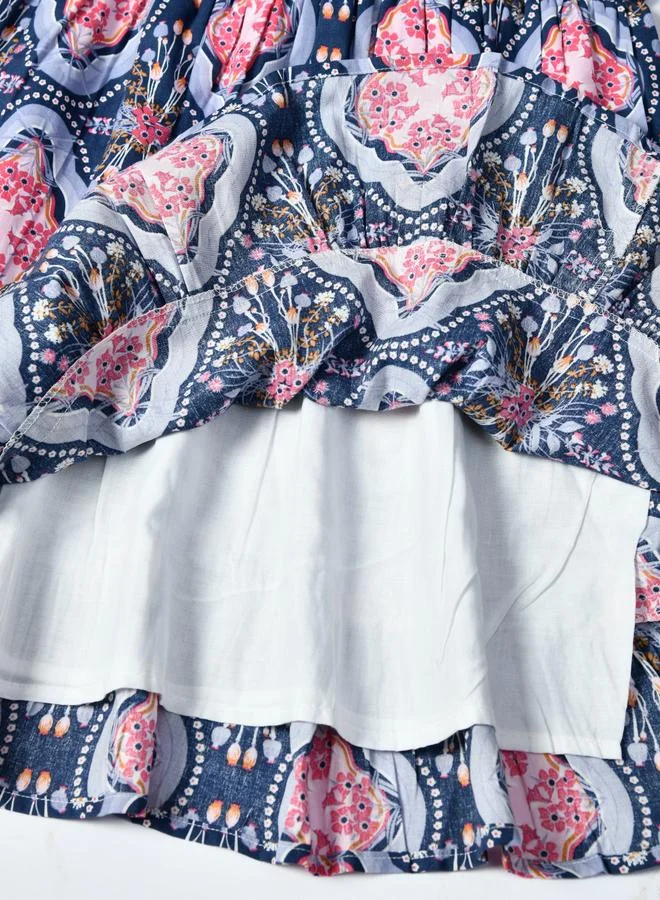 BELLA MODA Printed Flounce Dress