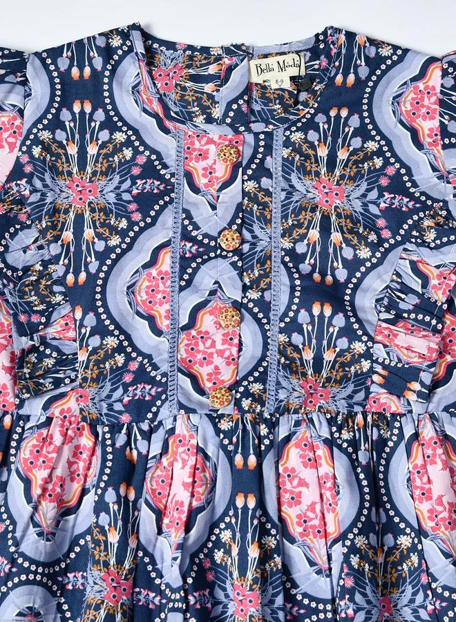 BELLA MODA Printed Flounce Dress