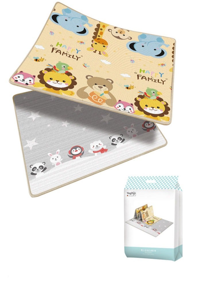 MissTiara سجادة زحف للأطفال، 200 × 180 × 1 سم، سجادة أرضية غير سامة، سجادة لعب للأطفال مقاومة للماء على الوجهين للأطفال الصغار والبنات - Image 4